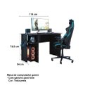 Ver imagem 2 de Mesa de computador Gamer - preto