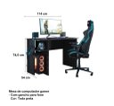 Ver imagem 2 de Mesa de computador Gamer - preto