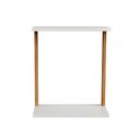 Ver imagem 4 de Mesa Lateral Retangular para Sofá 100% Mdf Design Industrial Cor:off White com Freijó