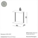 Ver imagem 3 de Mesa Lateral Retangular para Sofá 100% Mdf Design Industrial Cor:off White com Freijó