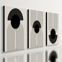 Ver imagem 1 de Kit 3 Quadro Decorativo Moderno Casa Luxo Sala Boho Qualidade Premium 40x28cm