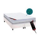 Ver imagem 1 de Cama Box Crc Queen + Colchão Molas Pocket Castor c/Massagem Niponpedic -