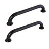 Barra de Apoio 40cm Inox Alça Preto Kit 2 Unidades Acessibilidade Box Parede Banheiro Cadeirante - 1