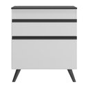 Ver imagem 5 de Balcão Cozinha para Cooktop 70 Cm 1 Porta 1 Gaveta Veneza Multimóveis Mp3706.964 Branco/preto