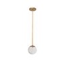 Kit 2 Pendente Dourado Quarto Cabeceira de Cama Bancada +Led Arevo Iluminação Jabuticaba VIDRO TRANS - 6