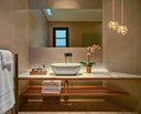Ver imagem 4 de Kit 2 Pendente Dourado Quarto Cabeceira de Cama Bancada +Led Arevo Iluminação Jabuticaba VIDRO TRANS