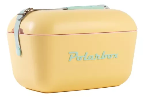Conservador Polarbox 20 Lts Amarelo com Alça Azul Claro