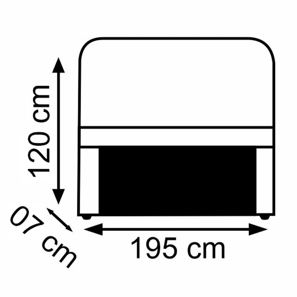 Cabeceira Roma 1,95 Cm Cama Box king Size Corino Bege - 3