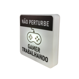 Luminária Box - Não Perturbe Gamer DecorFun Gamer Trabalhando - 3