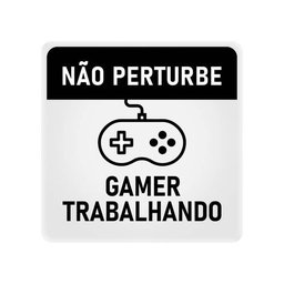 Luminária Box - Não Perturbe Gamer DecorFun Gamer Trabalhando - 2