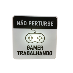 Luminária Box - Não Perturbe Gamer DecorFun Gamer Trabalhando - 4