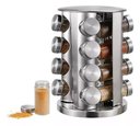 Ver imagem 4 de Porta Condimentos Giratório Aço Inox 16 Potes para Especiarias