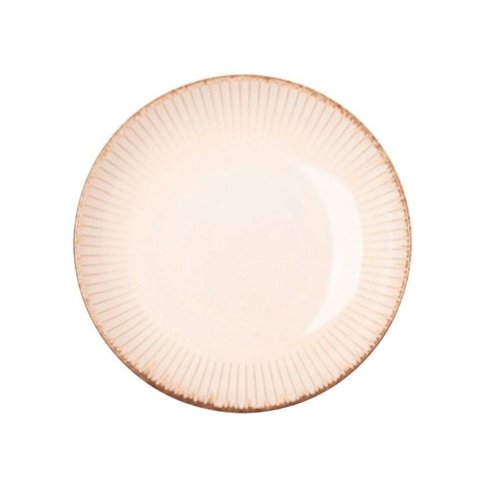 Prato Fundo para Massas Cerâmica Linear Branco 23cm Lyor
