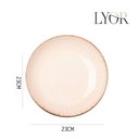 Ver imagem 3 de Prato Fundo para Massas Cerâmica Linear Branco 23cm Lyor