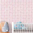 Ver imagem 2 de Papel de Parede Adesivo Xadrez Rosa Lavável Fosco 10m