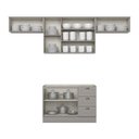 Ver imagem 3 de Cozinha Completa Americana 7 Portas 3 Gavetas 100% Mdf Cinza - Henn