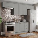 Ver imagem 1 de Cozinha Completa Americana 7 Portas 3 Gavetas 100% Mdf Cinza - Henn