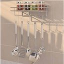 Ver imagem 4 de Porta Condimentos Inox de Parede Suporte Temperos 5 Ganchos Flat para Cozinha