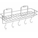 Ver imagem 1 de Porta Condimentos Inox de Parede Suporte Temperos 5 Ganchos Flat para Cozinha
