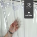Ver imagem 3 de 2 Cortina Box Banheiro Pvc Transparente Antimofo Ilhós 2,00m