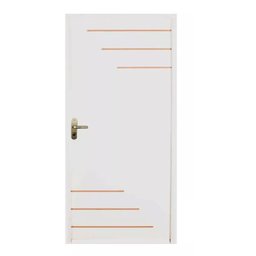 Kit Porta de Madeira Lado Esquerdo 210x80cm Branco Allo Esquadrias - 1