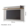 Painel Para TV Até 60 Polegadas 1,60m NT 1190 Freijó / Off White Notável - 3