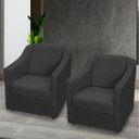 Ver imagem 2 de Kit 3 Poltronas Decorativas para Sala Recepção Consultório Manicure Cadeira Mila Suede