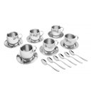 Ver imagem 1 de KIT PARA CHA E CAPUCCINO EM ACO INOX ACABAMENTO BRILHO COM X