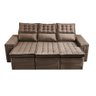 Sofá 3 Lugares Retrátil e Reclinável Cama inBox Senses 2,00m Velusoft Castor - 5