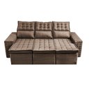 Ver imagem 5 de Sofá 3 Lugares Retrátil e Reclinável Cama inBox Senses 2,00m Velusoft Castor