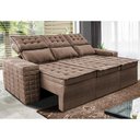 Ver imagem 1 de Sofá 3 Lugares Retrátil e Reclinável Cama inBox Senses 2,00m Velusoft Castor
