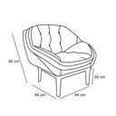 Ver imagem 3 de Kit 2 Poltronas Decorativa Marcela Veludo Azul Marinho