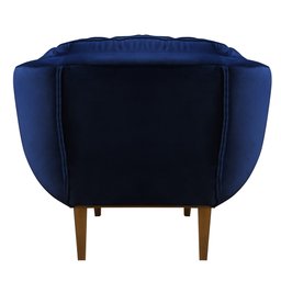 Kit 2 Poltronas Decorativa Marcela Veludo Azul Marinho - 5