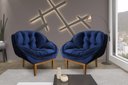 Ver imagem 1 de Kit 2 Poltronas Decorativa Marcela Veludo Azul Marinho