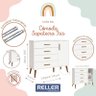Jogo de Quarto Infantil Isis Cômoda 1 Porta e Berço Branco - Reller Móveis - 6