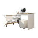 Ver imagem 4 de Kit Escritório Home Office com Escrivaninha 4 Gavetas e Estante