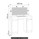 Ver imagem 4 de Penteadeira Camarim com Espelho Studio Beauty A02 Off/cinamomo - Mpozenato