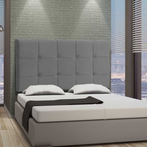 Cabeceira Painel King 195 Cm Suede Cinza Lia - MV Estofados
