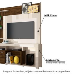 Rack com Painel Ícaro P/tv de até 50 - Off White/savana - 2 Rack com Painel Ícaro P/tv de até 50 - Off White/savana - 2