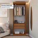 Ver imagem 6 de Closet Solteiro Andorra 2 Gavetas Freijó/Branco - Pnr Móveis
