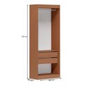 Ver imagem 3 de Closet Solteiro Andorra 2 Gavetas Freijó/Branco - Pnr Móveis