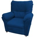 Ver imagem 4 de Poltrona Reclinável Manu Amamentação Bebe Quarto Sala Suede Marinho