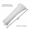 100 Enforca Gato Fita Lacre de Nylon 3.6x200mm Cinta Plástica Hellerman 20cm Branco - 2