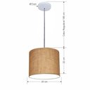 Ver imagem 2 de Lustre Luminária Pendente Vivare Free Lux Pe-4105br Cúpula em Tecido 20x22cm