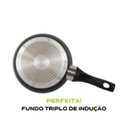 Ver imagem 5 de Conjunto Panelas Antiaderente com Tampa de Vidro 04 Peças - Preto e Vermelho