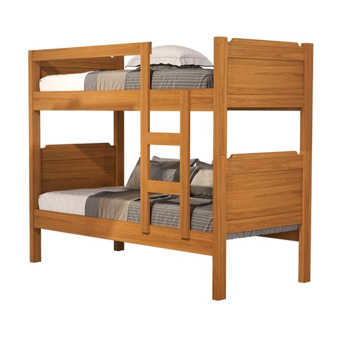 Beliche Mdf Infantil com Escada e Grade Protetora: Nature