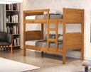 Ver imagem 2 de Beliche Mdf Infantil com Escada e Grade Protetora: Nature