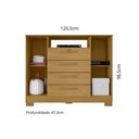 Ver imagem 3 de Cômoda com 2 Portas 4 Gavetas e Chave 120,5cm Multimóveis CR35668 Madeirado