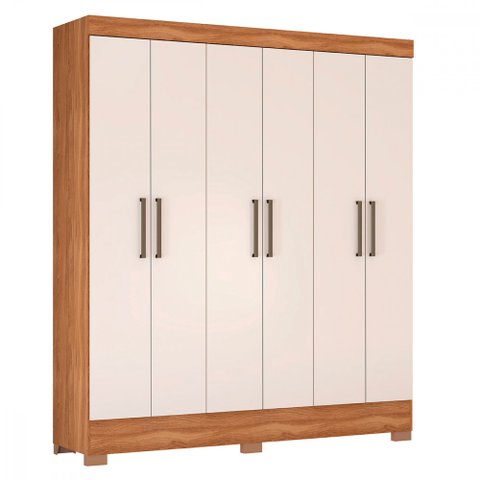 Guarda Roupa Casal 06 Portas 2 Gavetas Verso