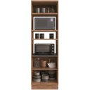 Ver imagem 4 de Cozinha Completa MDF Modular Édez Uno, 6 Peças, Grafite e Louro Freijó
